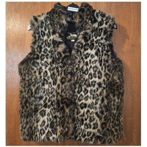 Vintage Donna Salyers Fabulous Furs S Clouded Leopard Faux Fur Vest Soft Rare